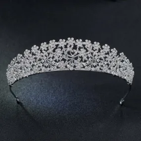 Cubic zircon wedding bridal tiara diadem hair jewelry S16271