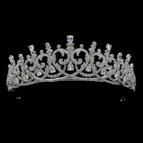 Cubic zircon wedding bridal tiara diadem hair jewelry S16417