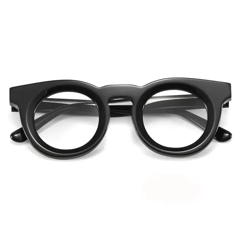 Cubojue Unisex Full Rim Round Plastic Reading Glasses 193