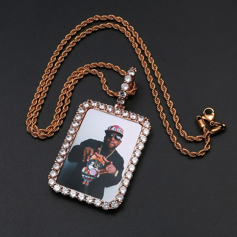 Custom Picture Necklace- Hip Hop Jewelry