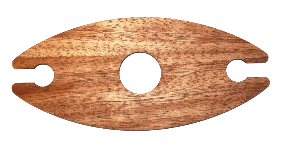 Customizable Wooden Wine Glass Caddy - Two Glass