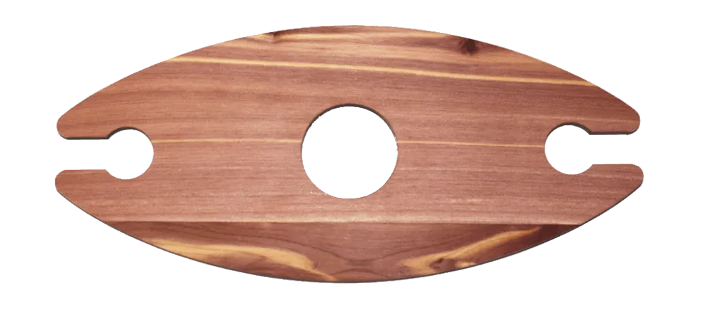 Customizable Wooden Wine Glass Caddy - Two Glass