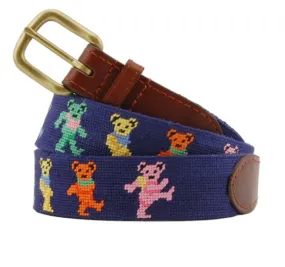 Dancing Bears Needlepoint Belt