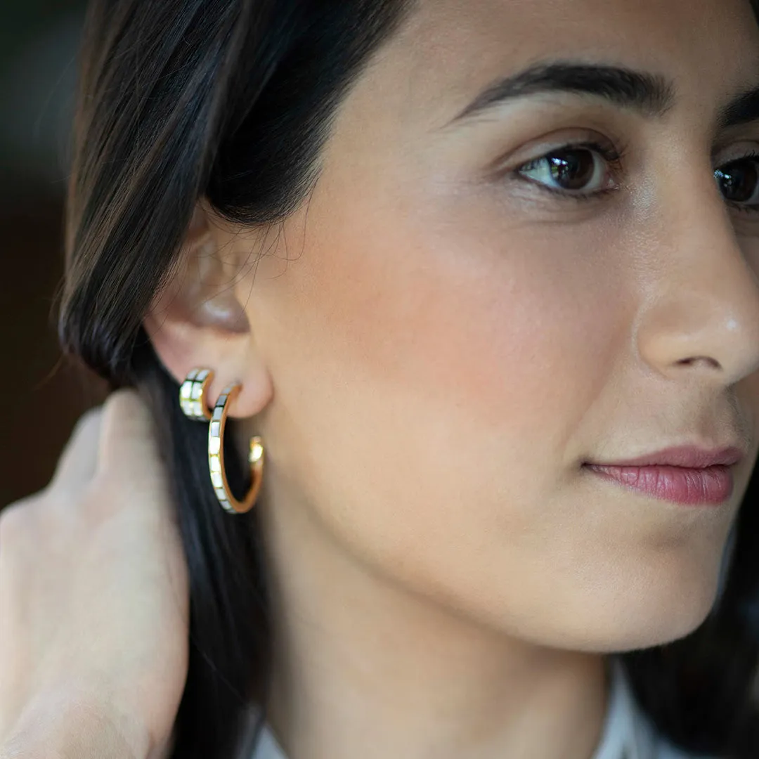 Dash Hoop Sterling Earring  | Jan Leslie