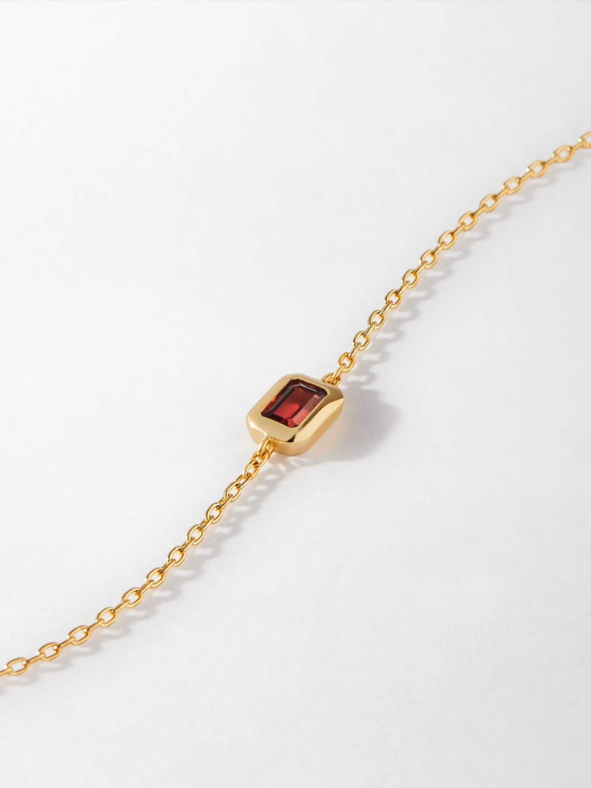 Deco garnet January birthstone bracelet