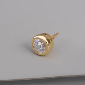 Diamante 14K Solid Gold Front Earring Stud