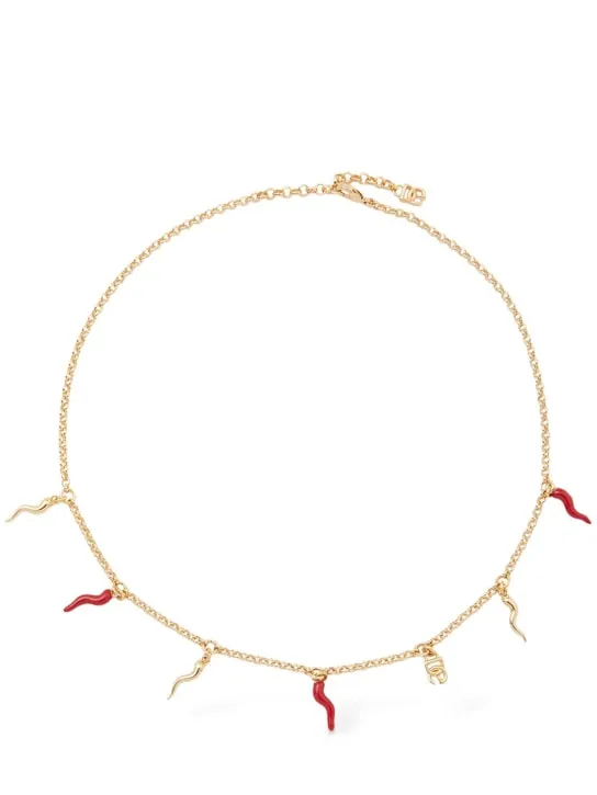 Dolce&amp;Gabbana   DG logo &amp; charm necklace 