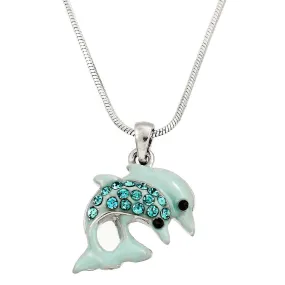 Double Dolphin Pendant Necklace
