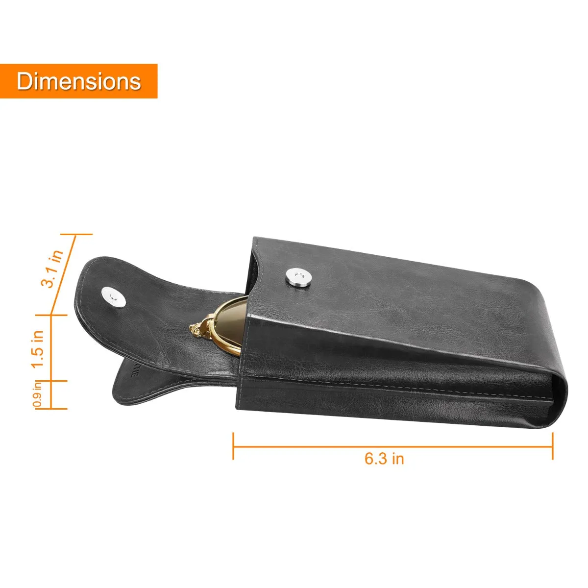 Double Eyeglasses Case with Carabiner Hook | Fintie