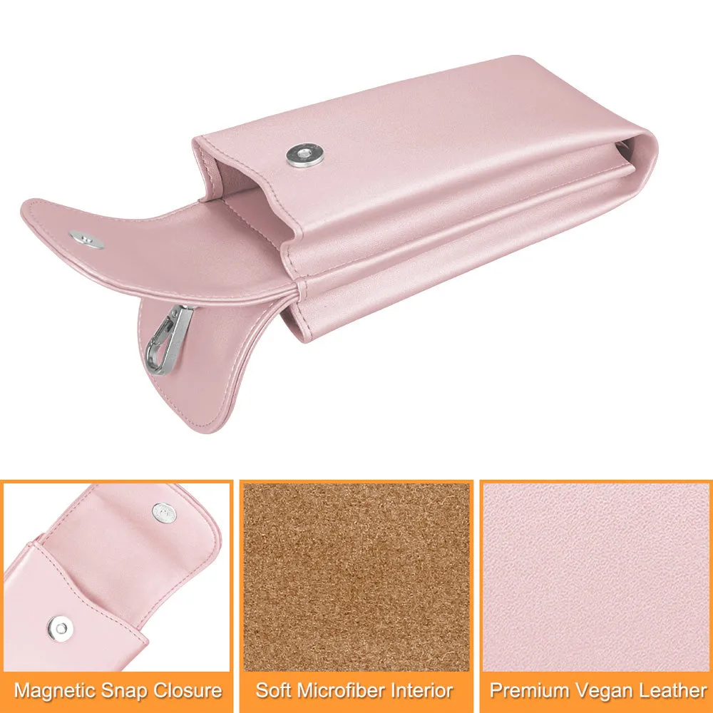 Double Eyeglasses Case with Carabiner Hook | Fintie
