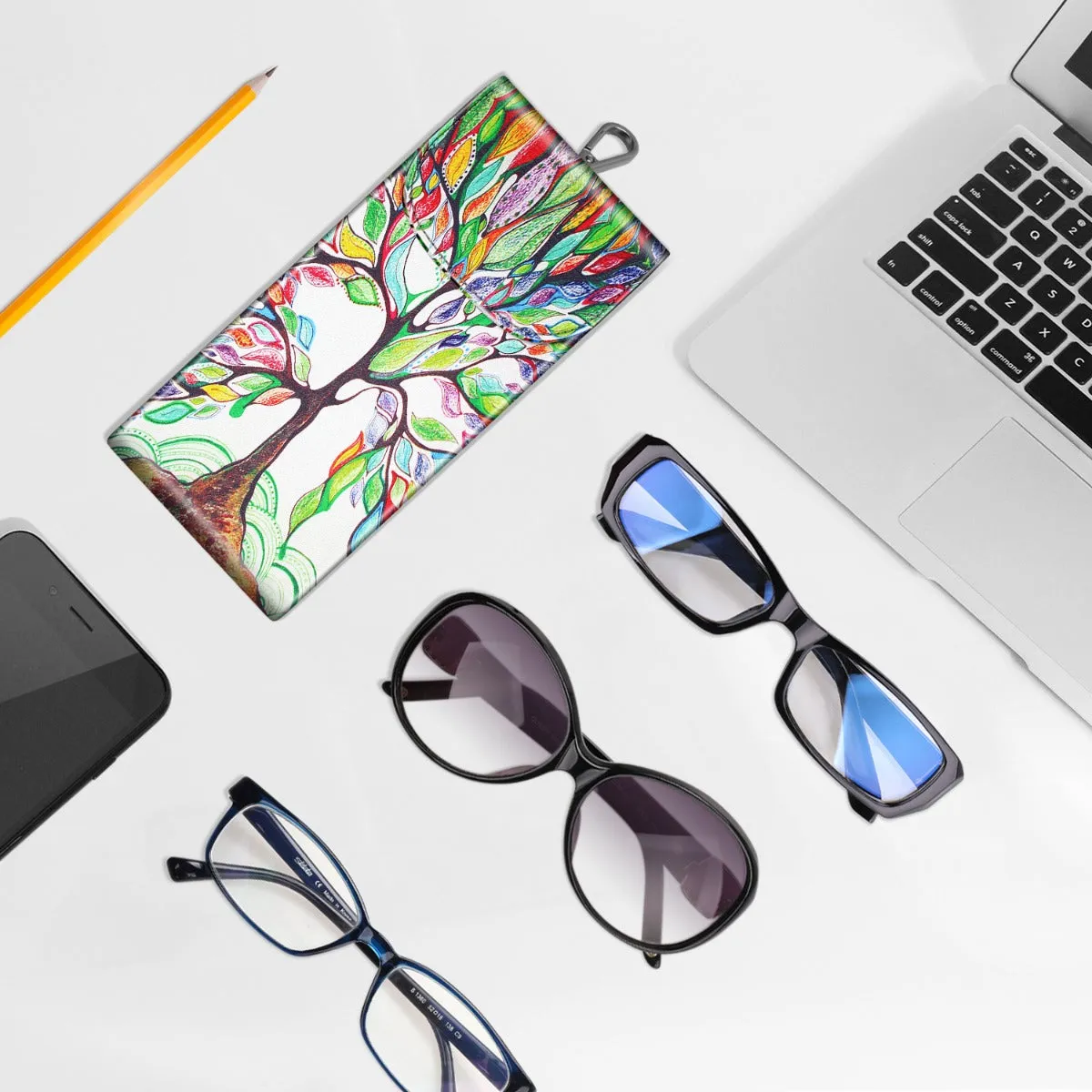 Double Eyeglasses Case with Carabiner Hook | Fintie