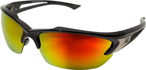 Edge Eyewear Khor G2 SDKAP119-G2  Black Frame Aqua Precision Red Mirror Lenses