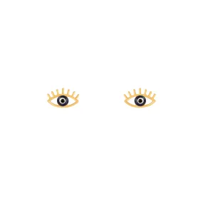 Enamel Eye Stud Earrings