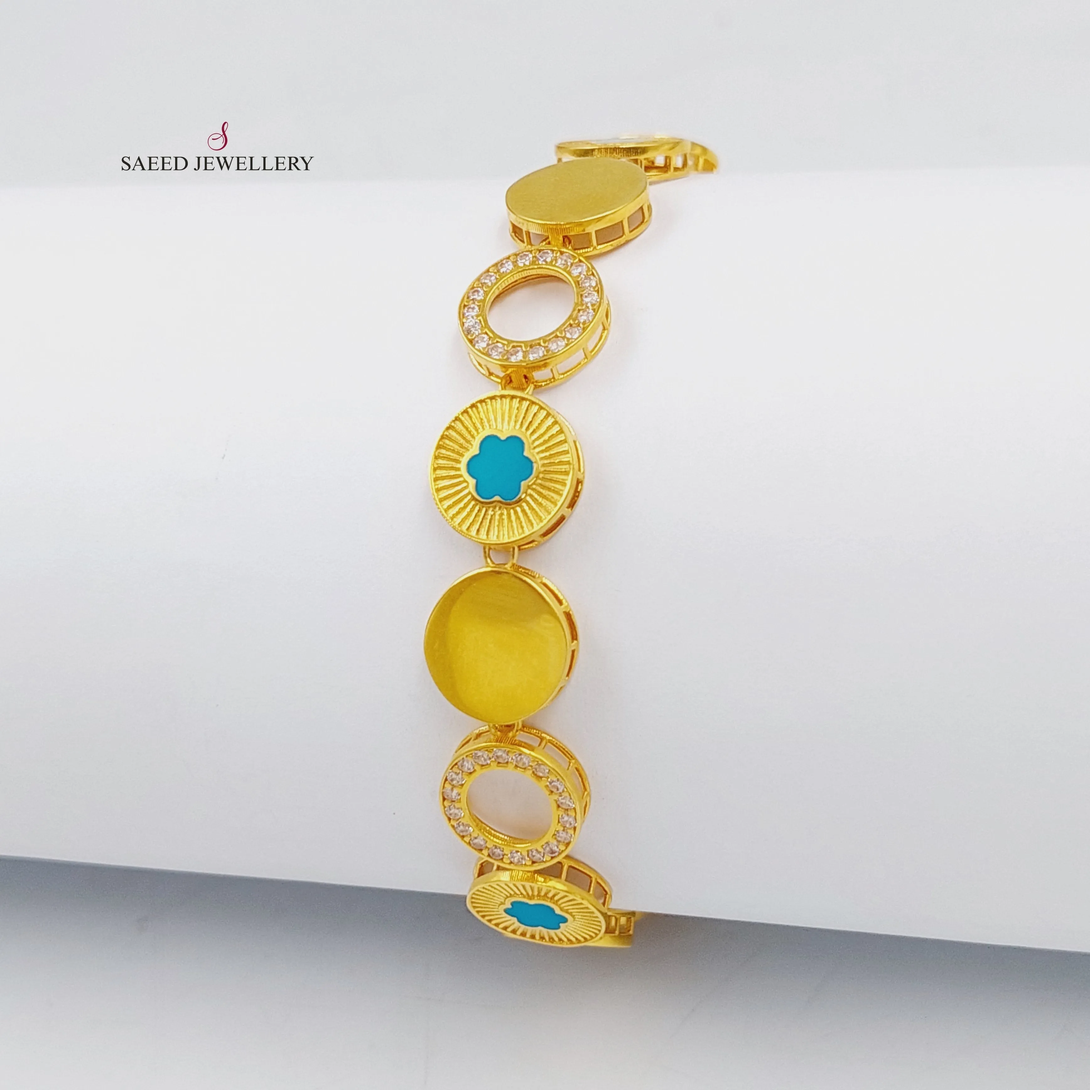 Enameled & Zircon Studded Turkish Bracelet