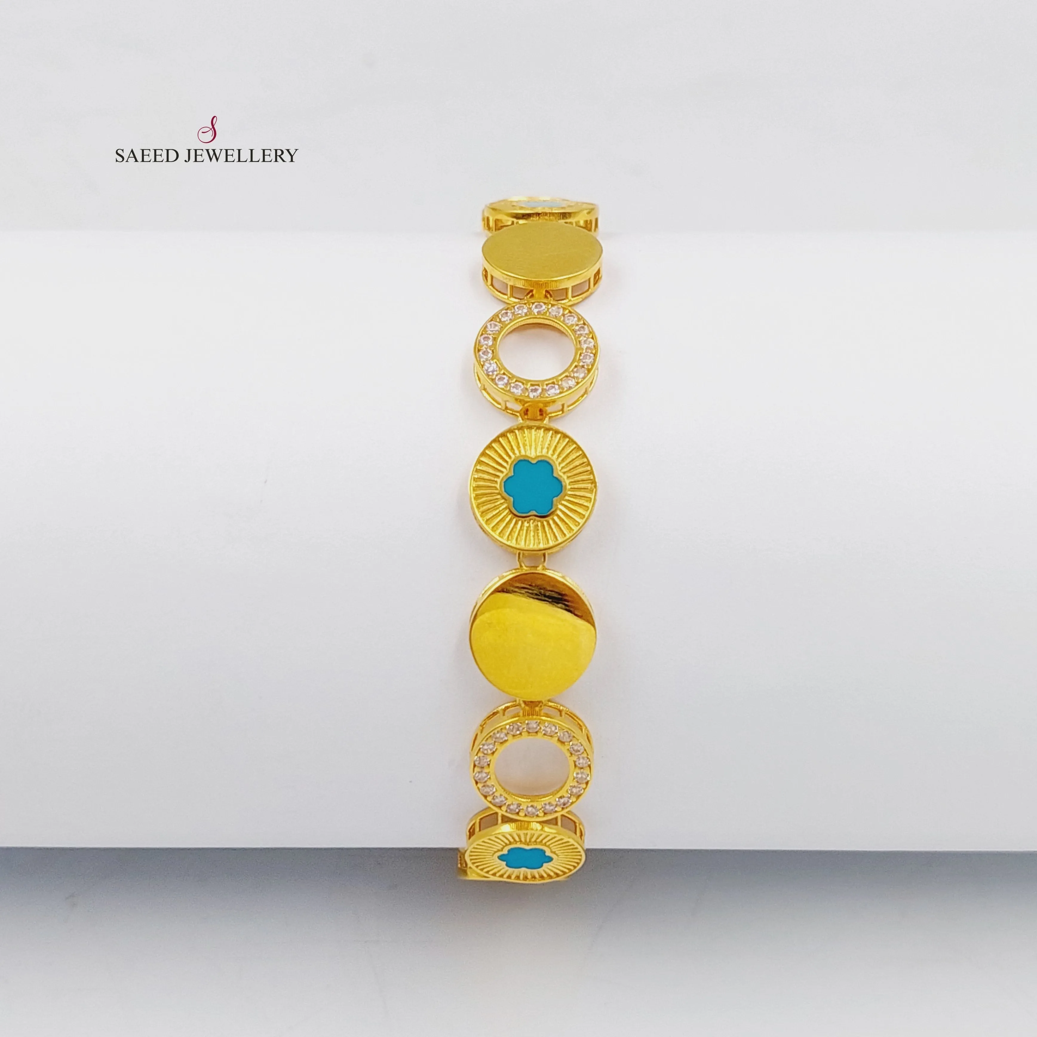 Enameled & Zircon Studded Turkish Bracelet