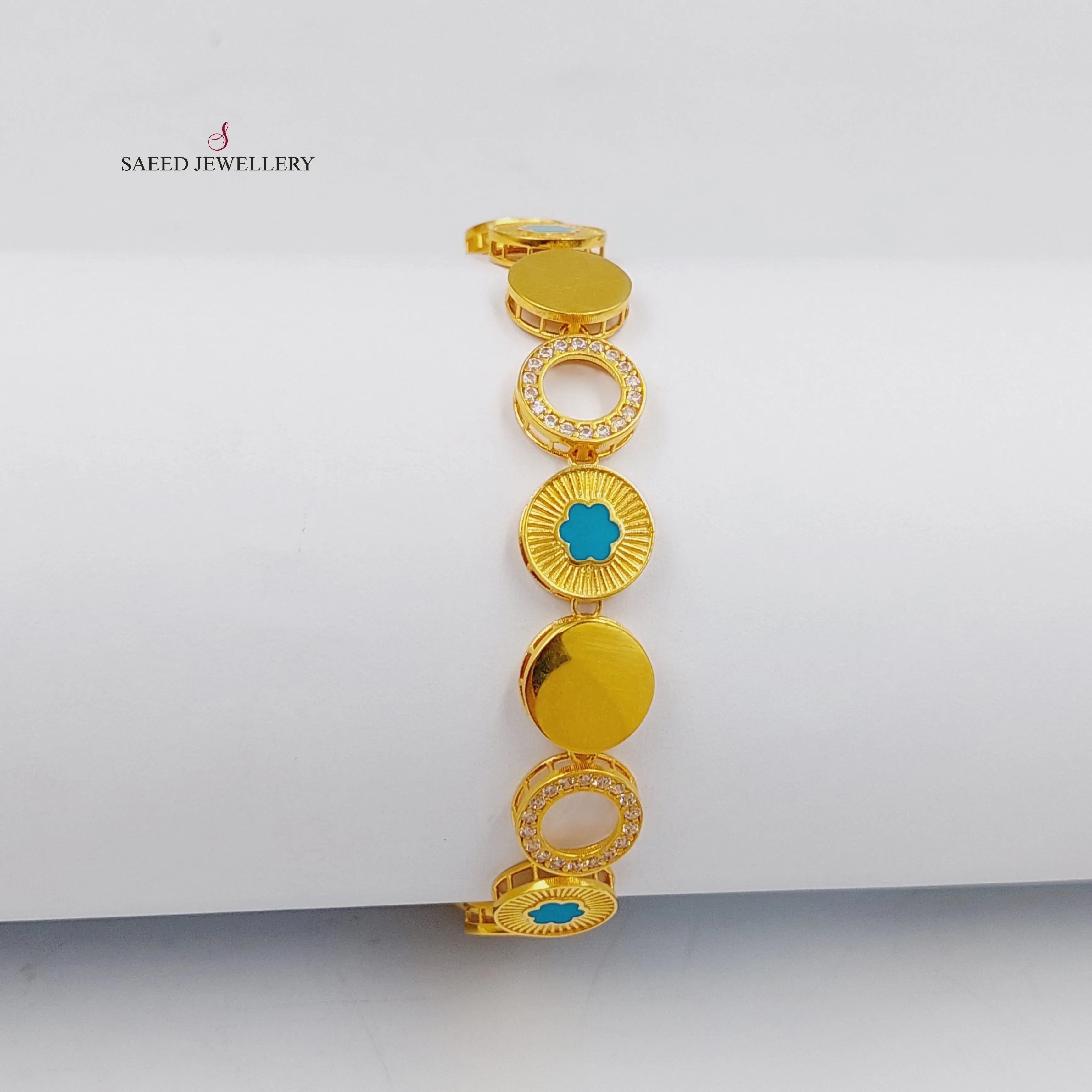 Enameled & Zircon Studded Turkish Bracelet