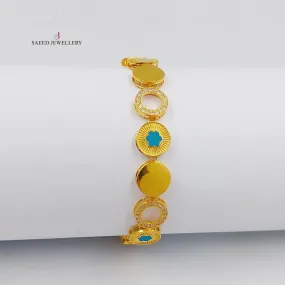 Enameled & Zircon Studded Turkish Bracelet