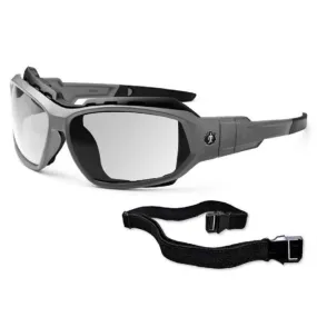 Ergodyne Skullerz LOKI-AF Anti-Fog Safety Glasses, Matte Gray Frame, Anti-Fog Clear Lens, Box of 12