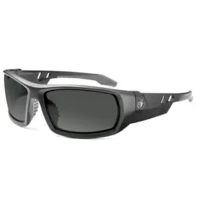 Ergodyne Skullerz Odin-AF Anti-Fog Safety Glasses, Matte Black Frame, Anti-Fog Smoke Lens, 1 Each