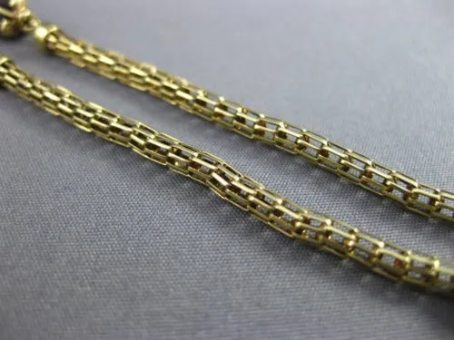 ESTATE EXTRA LONG AAA ONYX 14KT YELLOW GOLD CLASSIC TURTLE BY THE YARD NECKLACE