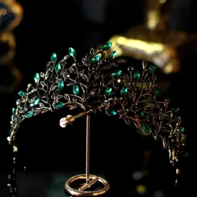 Extraordinary Victorious Vine Tiara in Green