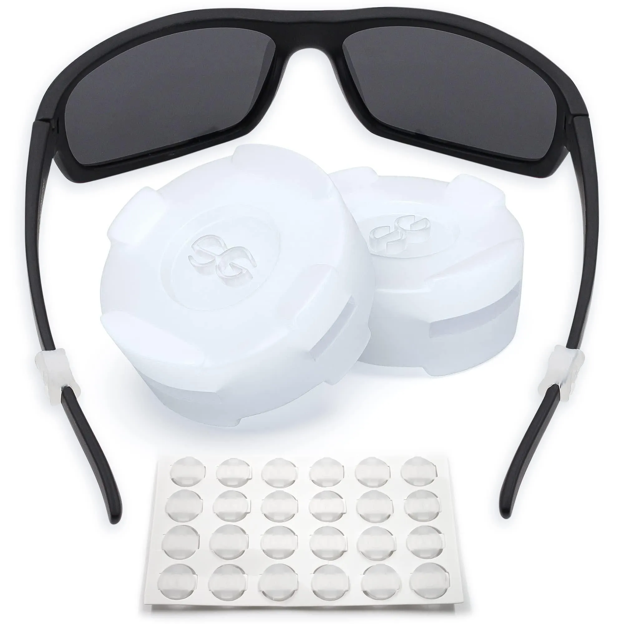 Eyeglass Ear Grips Glasses Ear Cushion Silicone 12 Pairs Clear Mini Size