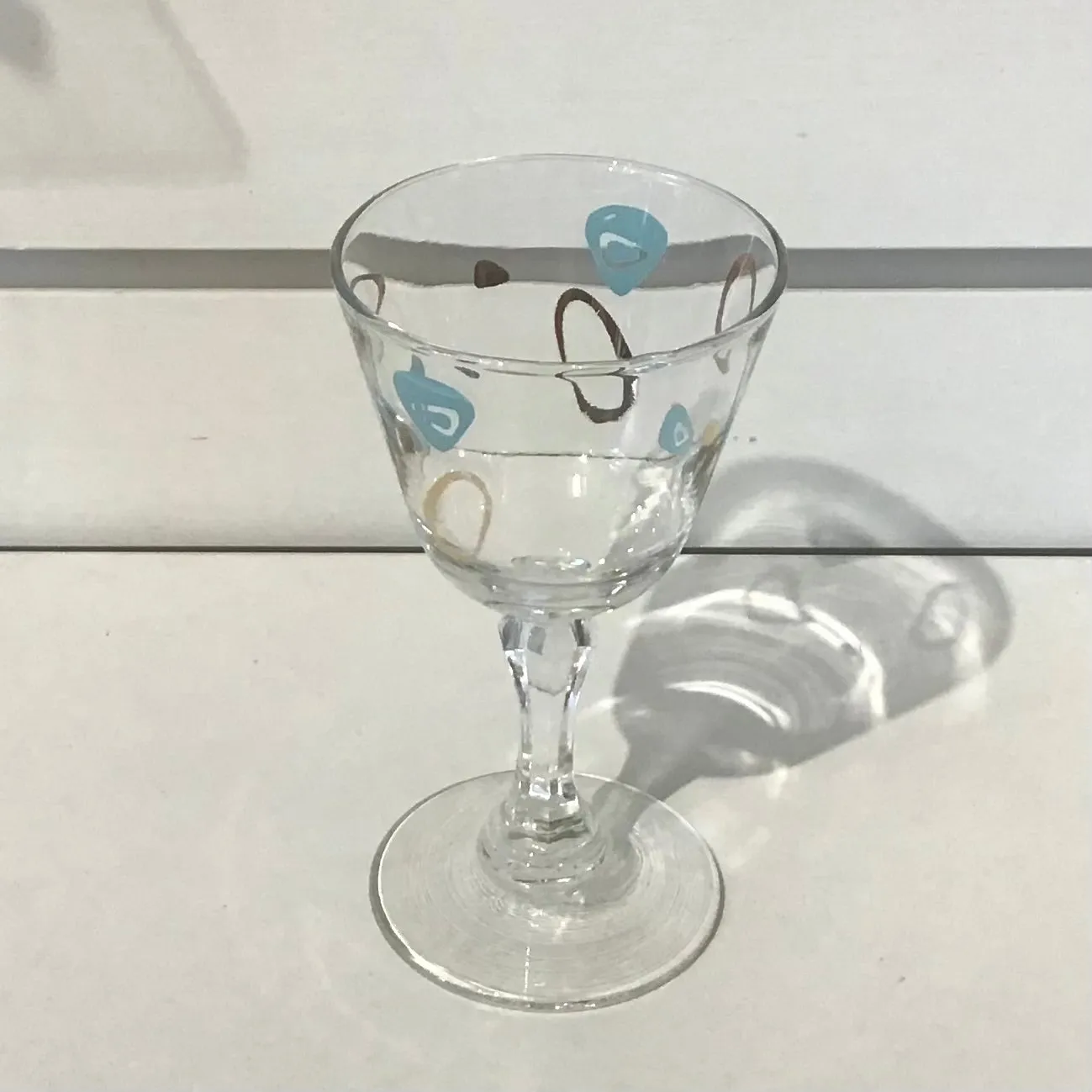 Federal Glass Capri Amoeba Cocktail Glasses