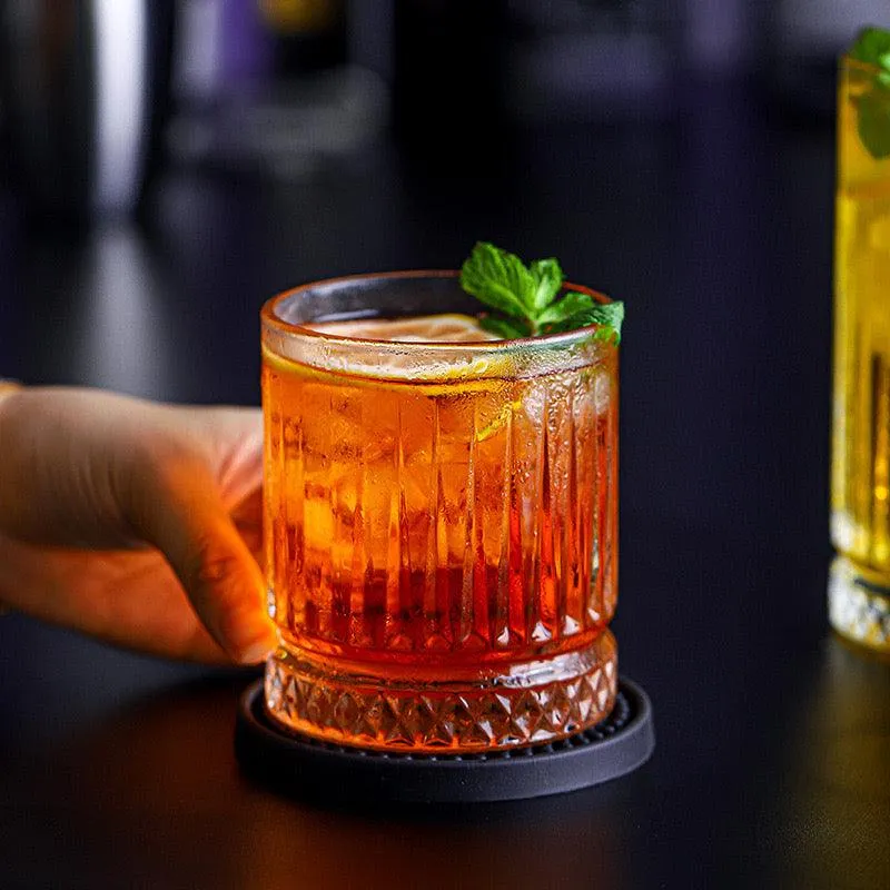 FLOW GEO CRYSTAL WHISKEY GLASS-SET OF 6