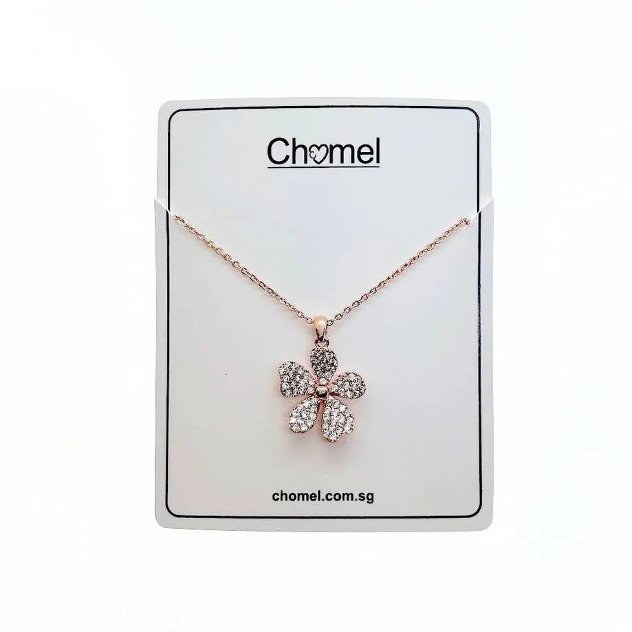 Flower Cubic Zirconia Necklace