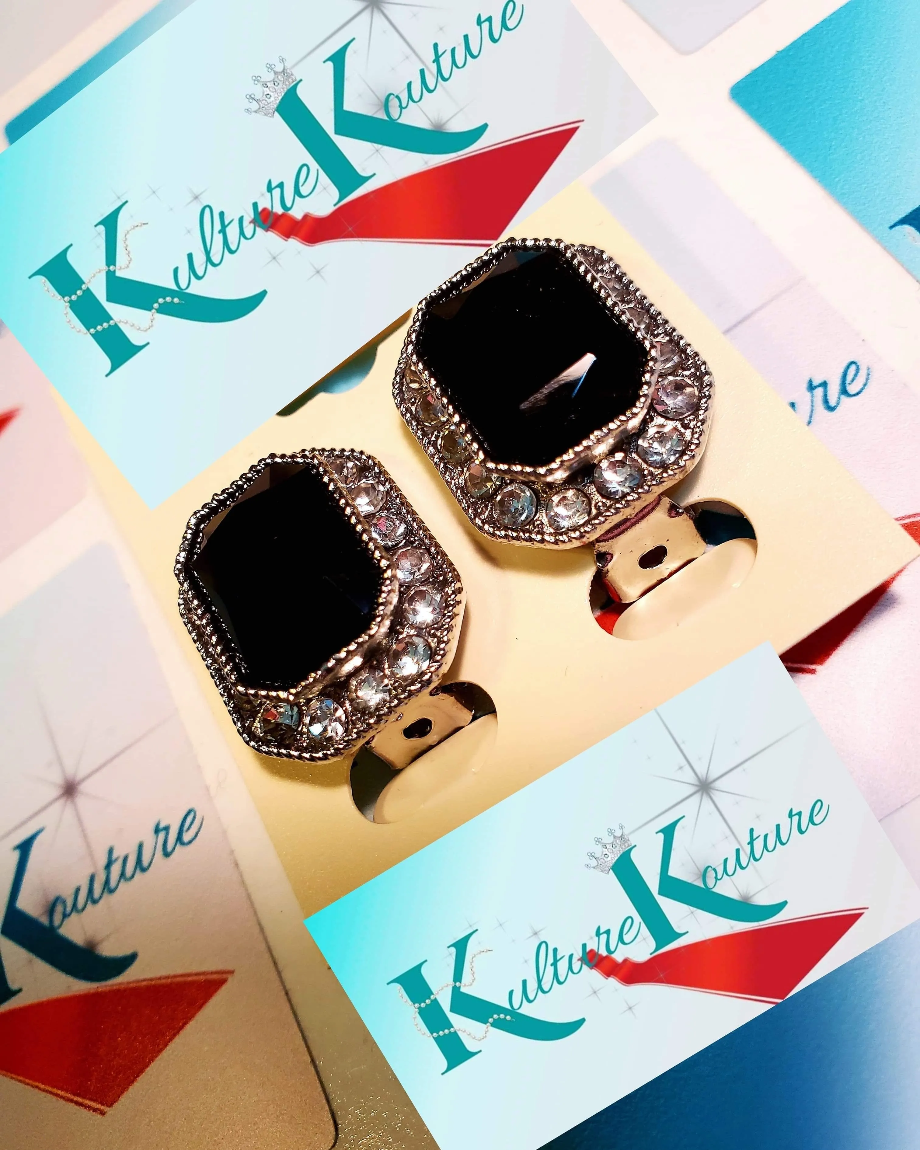 Gemstone Clip on Multiple Colors Available
