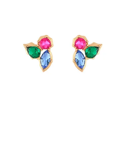 Gemstone Cluster Crystal Stud Earring