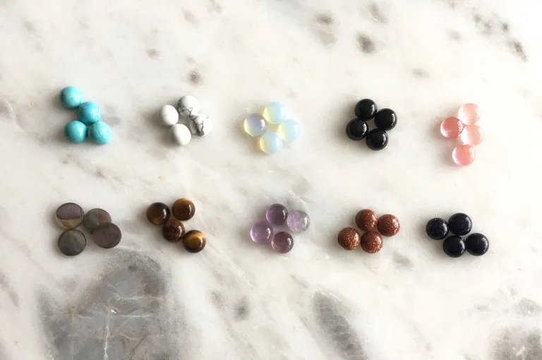 Gemstone Stud Earring