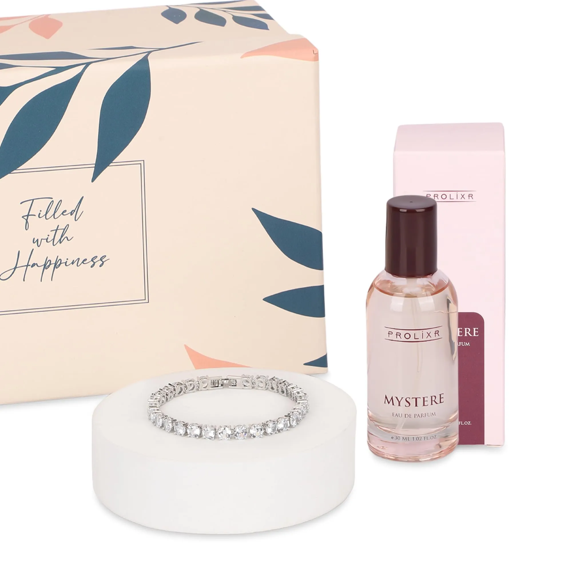 Gleevers Valentine Gift for Girlfriend | Bracelet Gift Set (Perfume   Infinity Bracelet)