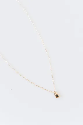 Gold Onyx Loner Necklace