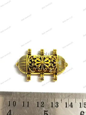 Golden pendant fabric jewellery necklace MDF jewellery GP53