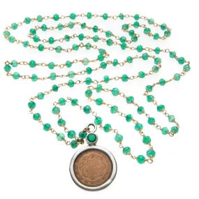 Green Onyx Sri Yantra Necklace