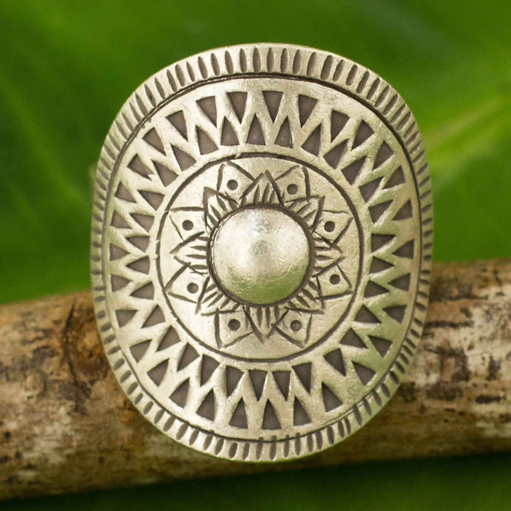 Hand Crafted Silver Cocktail Ring from Thailand - Karen Blossoming | NOVICA