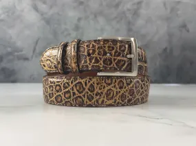 Hand-painted American Alligator Belt: Rum Smuggler