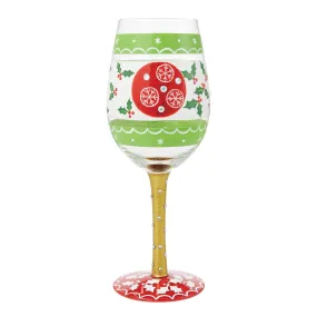 In Full Cheer Hand Painted Wine Glass