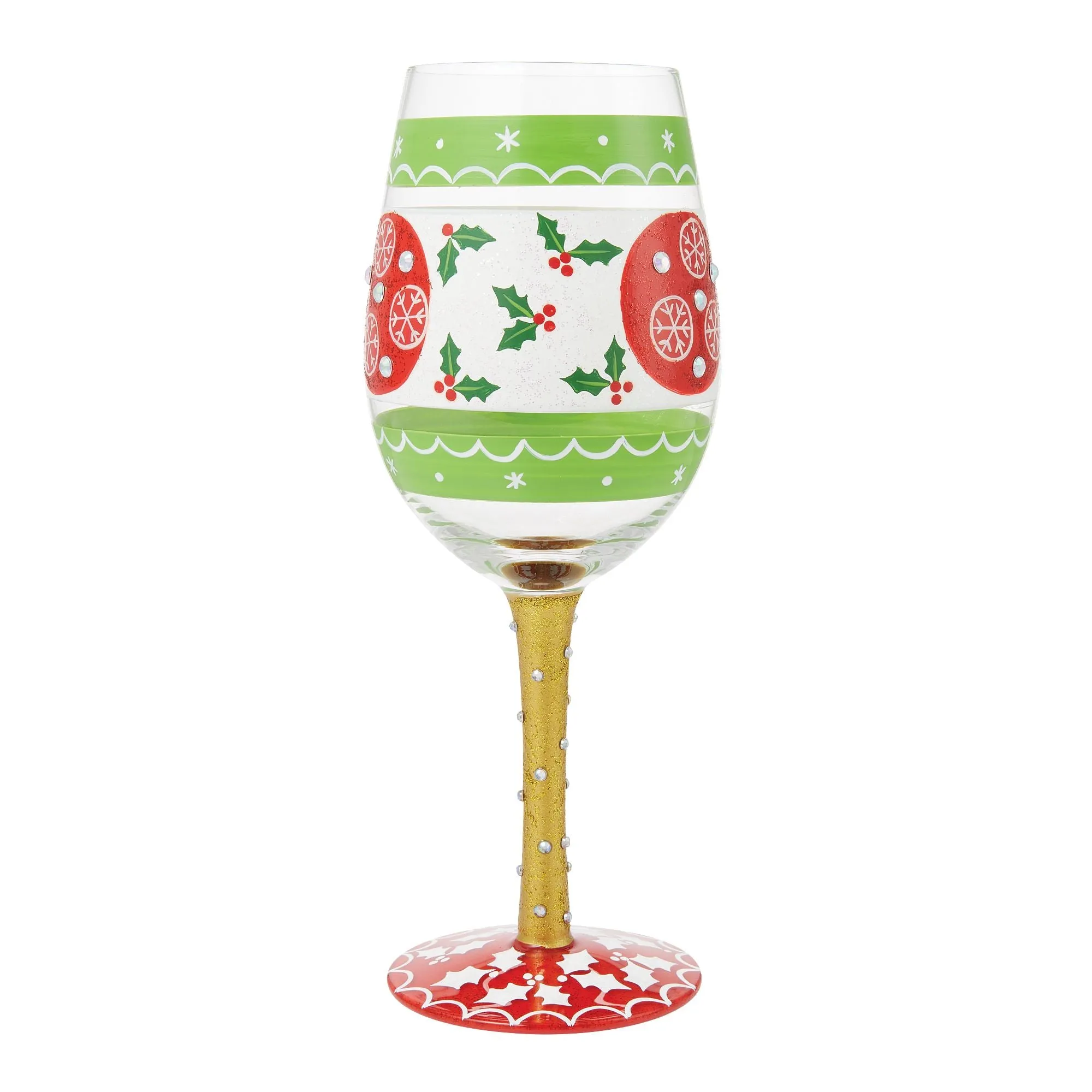 In Full Cheer Hand Painted Wine Glass