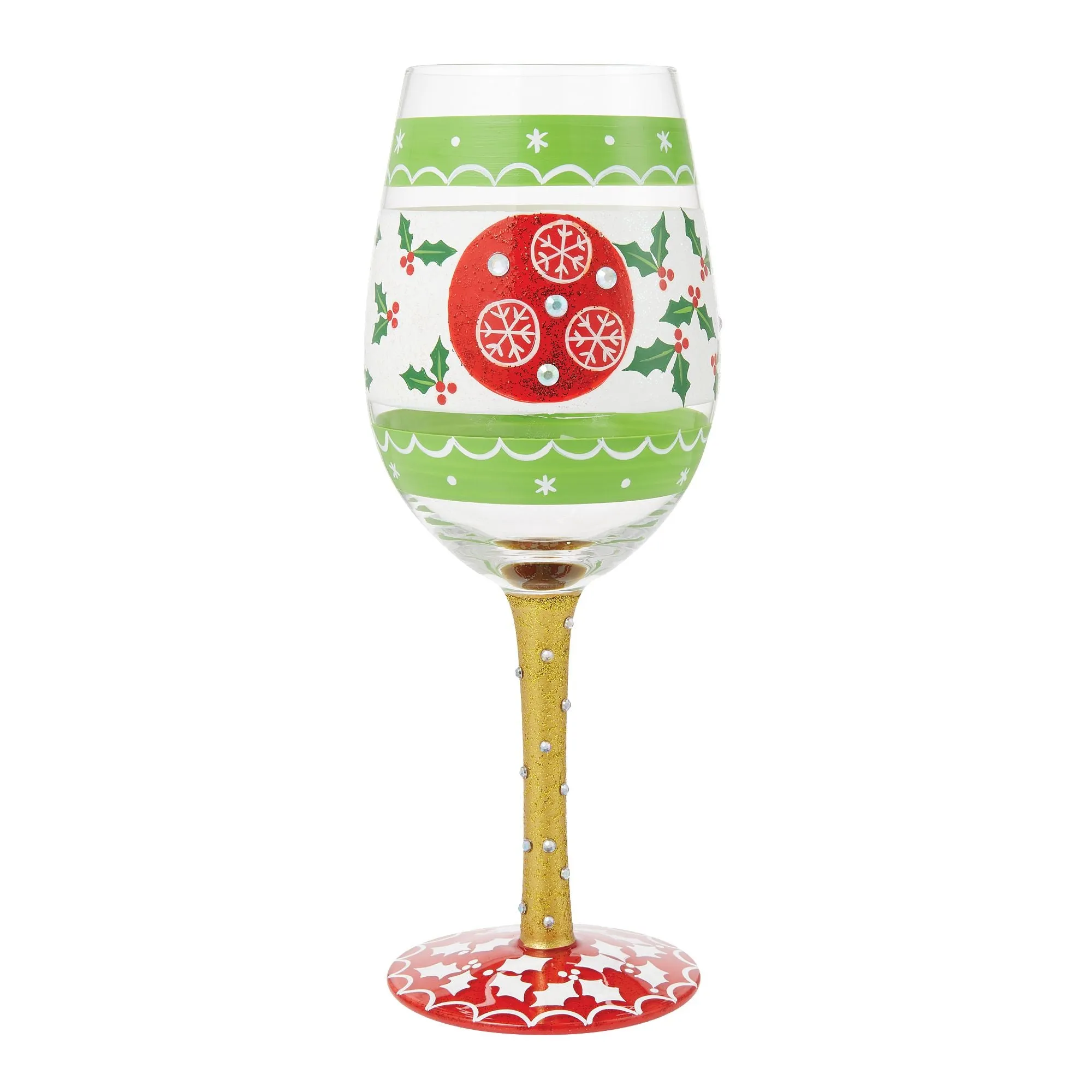 In Full Cheer Hand Painted Wine Glass