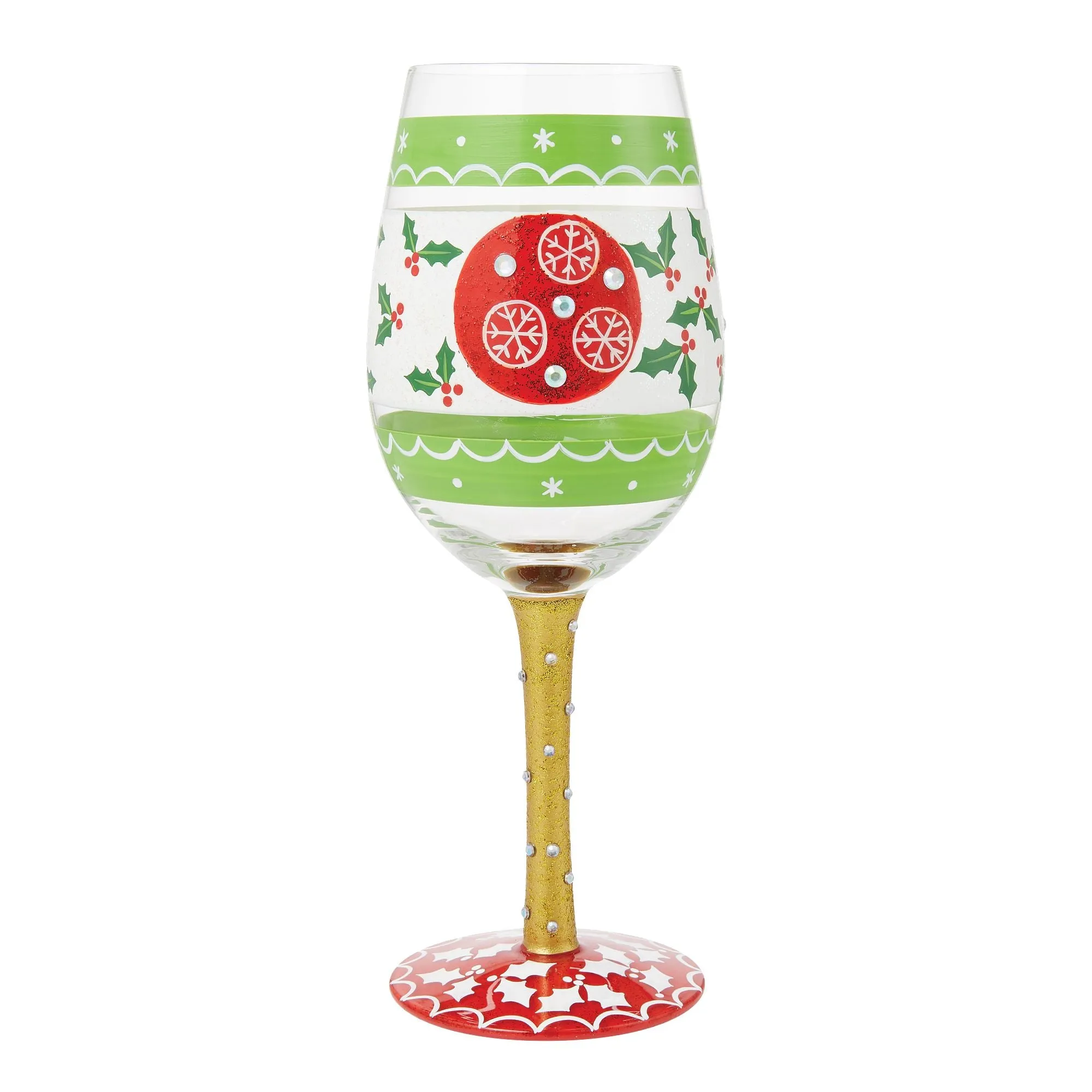 In Full Cheer Hand Painted Wine Glass