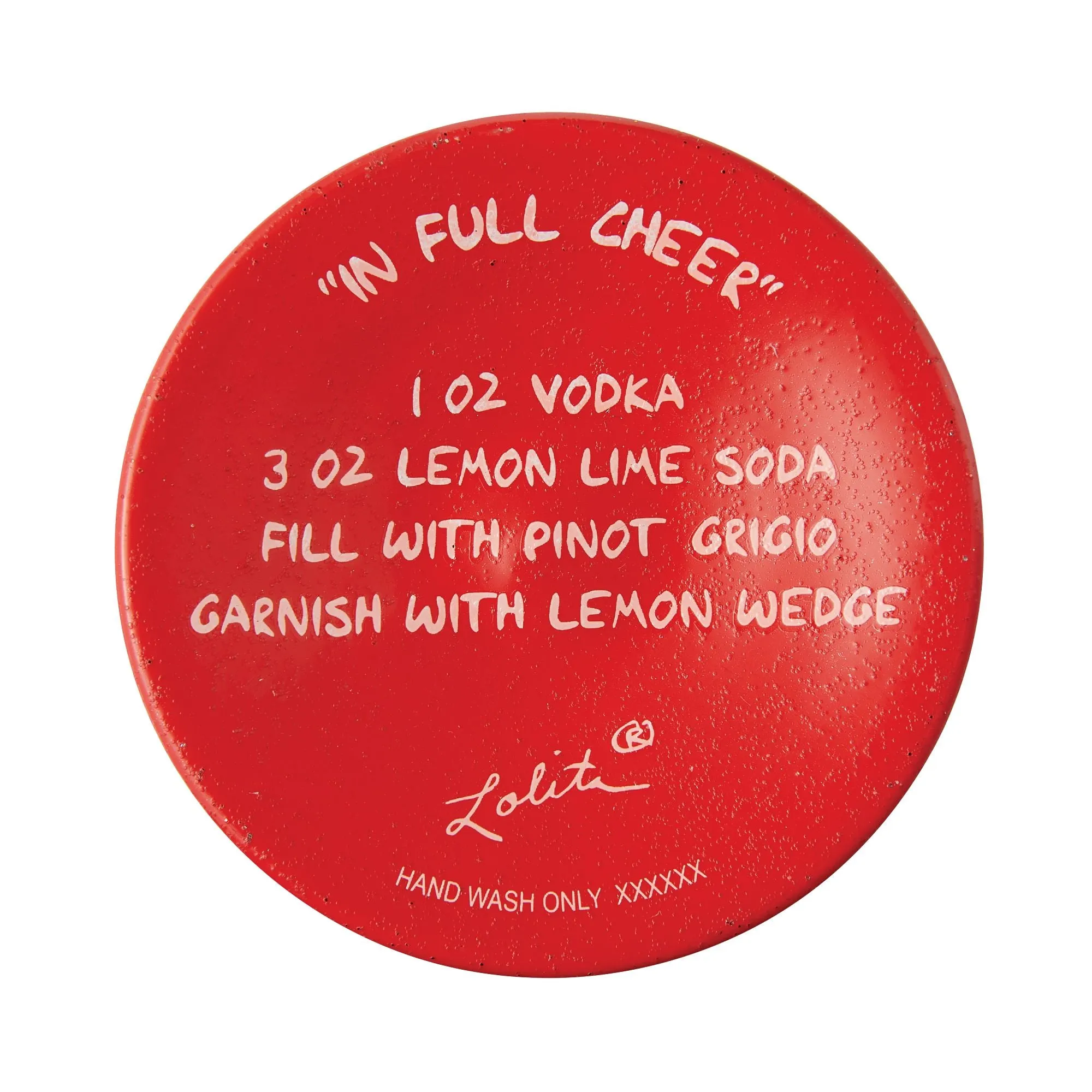 In Full Cheer Hand Painted Wine Glass