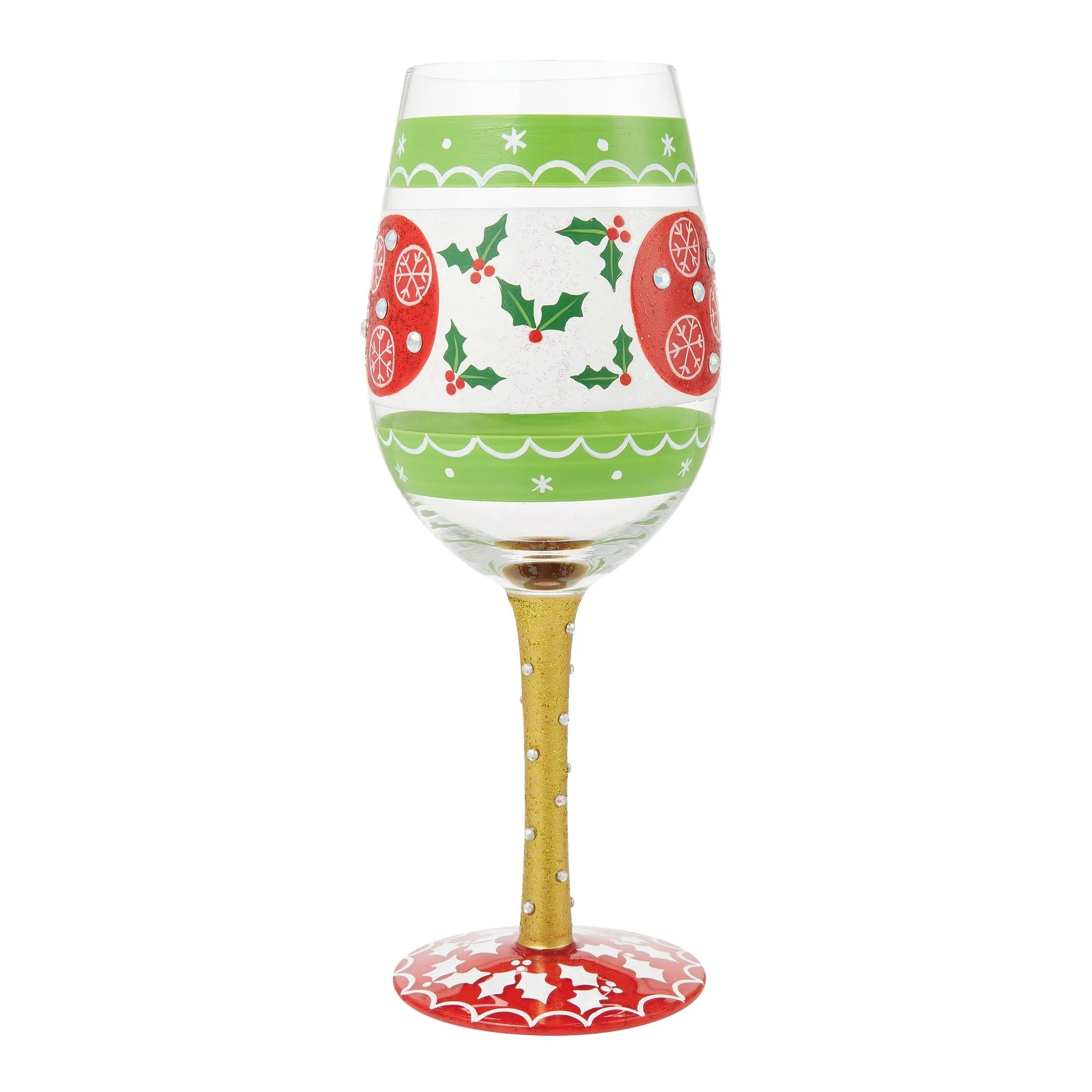 In Full Cheer Hand Painted Wine Glass