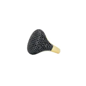 Industrial Finish Pavé Cocktail Ring