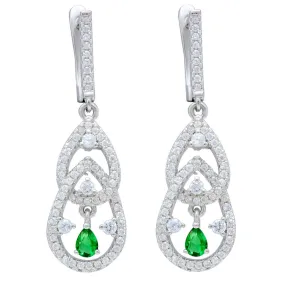 Interloop Drop CZ Earrings IJ15CSSER019