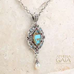 Iris Marquise Silver Face Pendant