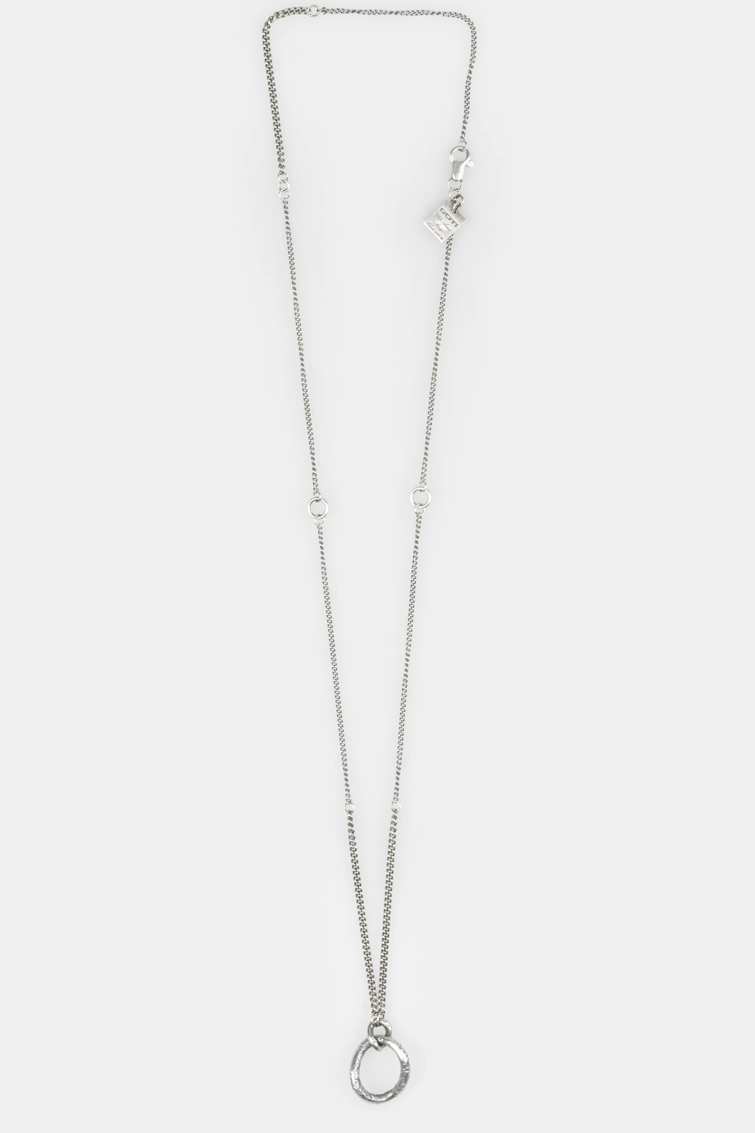 Irregular ring pedant chain necklace