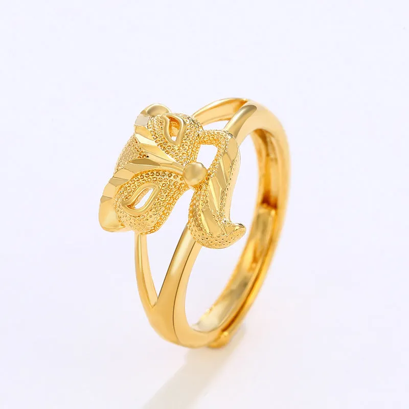 Jewelry Cartoon Animal Fox Metal Bracelet Ring Women's Light Luxury Niche High-end Jewelry Ring