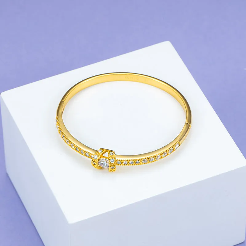 Jewelry European and American cross-border jewelry alloy bracelet simple bracelet brass gold-plated bracelet
